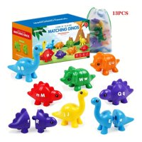 Oem - Juego De Encaje Dinosaurios Colores Y Letras