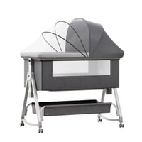 Mundo Online - Cuna Colecho Moises Bebe Mecedora 6 Alturas Safe&Soft Gris