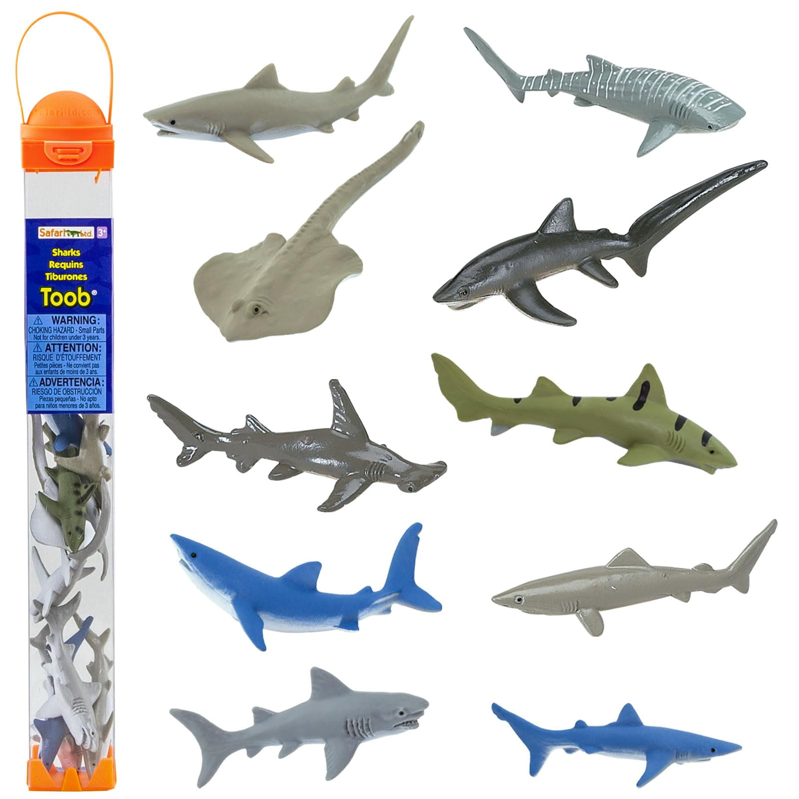 Safari Ltd. Toob Tiburones: 11 Mini Figuras Pintadas A Mano