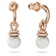 thumbnail image 4 of Pendientes Swarovski originalmente en forma de gota de perlas en tono oro rosa, 4 of 5
