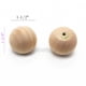 thumbnail image 2 of Perillas de madera WEICHUAN en forma de bola de 1.5 pulgadas, paquete de 15, 2 of 4