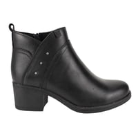 Agua De Coco - Botín Palm Tachas Cuero Negro