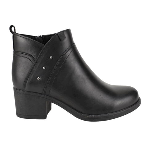 Agua De Coco - Botín Palm Tachas Cuero Negro