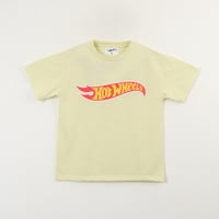 Polera Manga Corta Niño Amarillo Logo Hot Wheels
