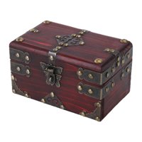 Bothyi - Cofre Del Tesoro De Madera, Centro De Mesa Decorativo Artesanal, Coleccionable, Rústico