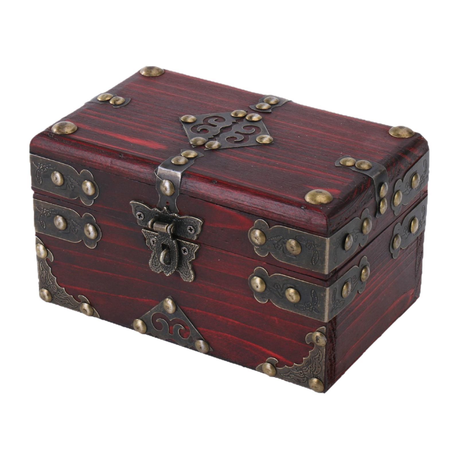 Bothyi - Cofre Del Tesoro De Madera, Centro De Mesa Decorativo Artesanal, Coleccionable, Rústico