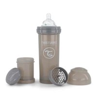 Twistshake - Botella Gris Anticólico De 330 Ml +4 M