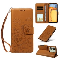 Funda Billetera Foxdock Compatible Con Xiaomi Redmi 13C 4G/5G, Diseño Perrito Tierno, Ranuras Para Tarjetas Y Soporte Plegable