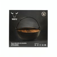 Wayu - Olla Con Tapa De Madera Iron Cast
