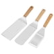 thumbnail image 5 of Juego De Espátula Y Raspador De Parrilla De Metal Mango De Madera Para Chuletas Cocinar Hornear 3 Piezas, 5 of 5