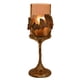 thumbnail image 1 of Soporte para velas Decozen The Gingko con cristal pequeño, color marrón, 1 of 7