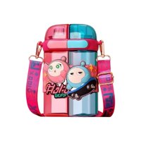 Botella De Agua Doble Niños Infantil 640Ml Rosada Lubabycas