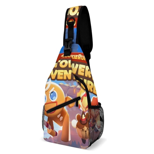 Cookie Run Riñonera Bandolera con Estampado Integral para Hombres y Mujeres, Bolso Cruzado Gráfico de Tendencia, Mochila de Hombro Streetwear para Ciclismo y Deportes, Riñonera Versátil Casual