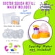 thumbnail image 2 of Paquete de recambio Squishy Doctor Squish Neon con globos y limo, 2 of 7