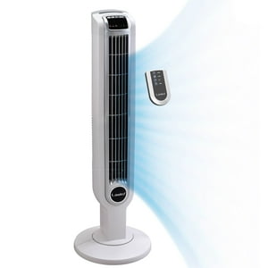 Ventilador Tipo Torre Lasko 2510 36 Cm Oscilante 3 Velocidades Con Mando A Distancia Color Blanco