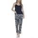 thumbnail image 2 of Pijama De Satín Con Encaje Y Pantalones Floreados, 2 of 3