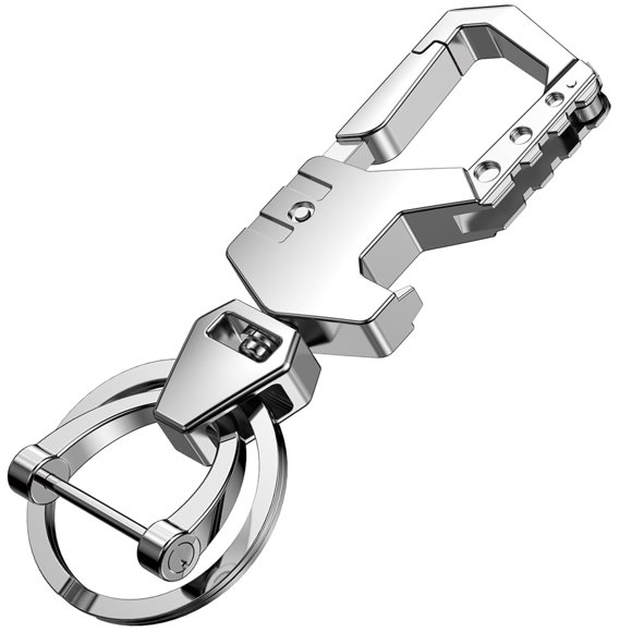 Abridor de llaveros Mtverver Heavy Duty con 2 llaveros plateados