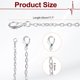 thumbnail image 2 of Uxcell 20 paquete de cadenas de collar de 17.7 pulgadas a granel 2.5mm cadenas de cable plateadas con cierres de langosta para hacer joyas, 2 of 7