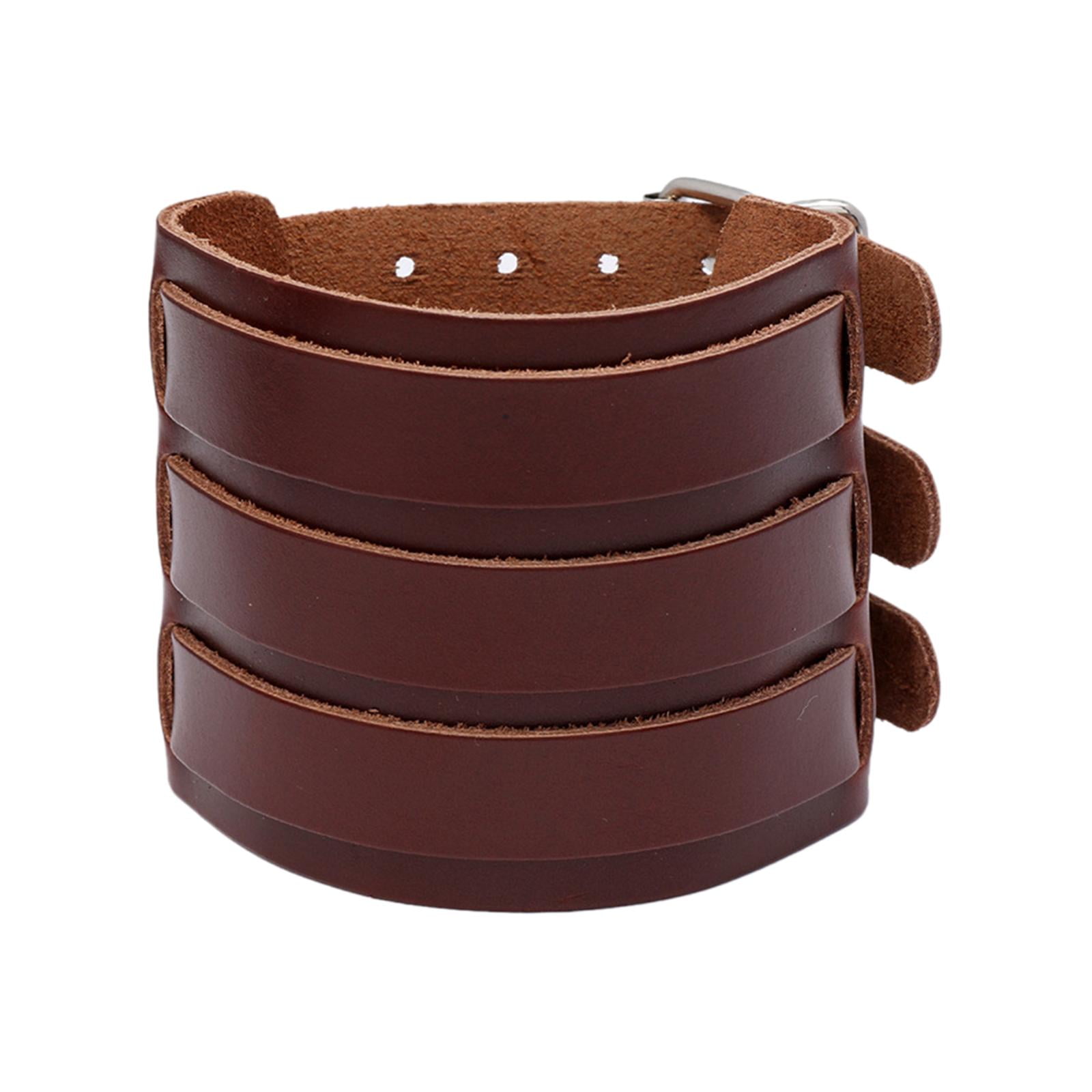 Ioensy - Pulsera De Hombre Pulsera Decorativa Para Boda Regalo Del Día Del Padre Regalos De Cumpleaños Marrón