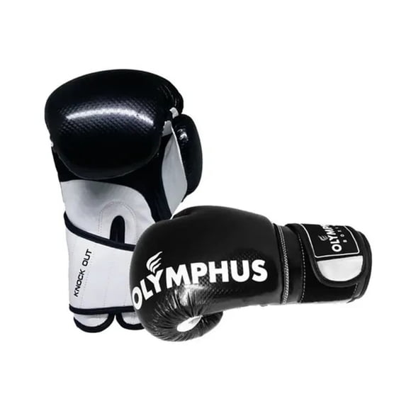 Guante de box Knock out Negro / Blanco Olympus