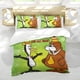 thumbnail image 5 of Tennessee Tuxedo y sus Cuentos Conjunto de sábanas temático, trío de piezas, cómodo y amigable con la piel, diseño único, regalo de decoración para el hogar para familiares, amigos y fans,173cm *218cm, 5 of 6