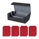 thumbnail image 5 of Caja De Baraja De Cartas Coleccionables, Juguete De Tarjeta De Recolección Fuerte, Estuche Para Tarjetas Deportivas De Cuero PU, Negro, Gris Con Rojo, 5 of 5