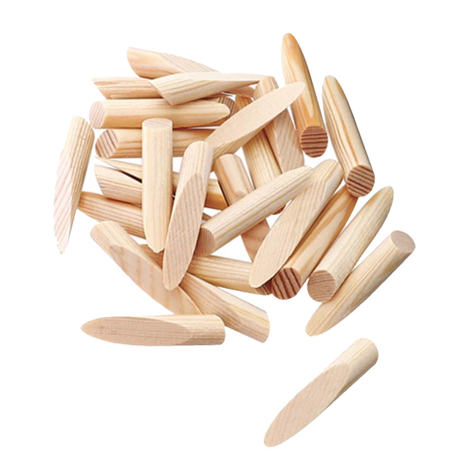 Magideal - 50 Uds. Tapones Para Orificios De Bolsillo, Tacos De Madera Maciza, Tacos De Madera De Calidad Para Pintura, Tornillos Para Carpintería, Juego De Taco