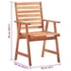 thumbnail image 2 of Juego de 3 sillas de comedor para exteriores Casafoyer con cojines de madera de acacia, 2 of 5