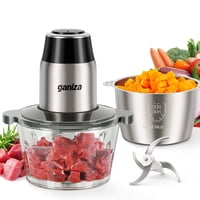Procesador De Alimentos Ganiza, Picadora Eléctrica, 2 Tazones, 450 W, 8 Tazas