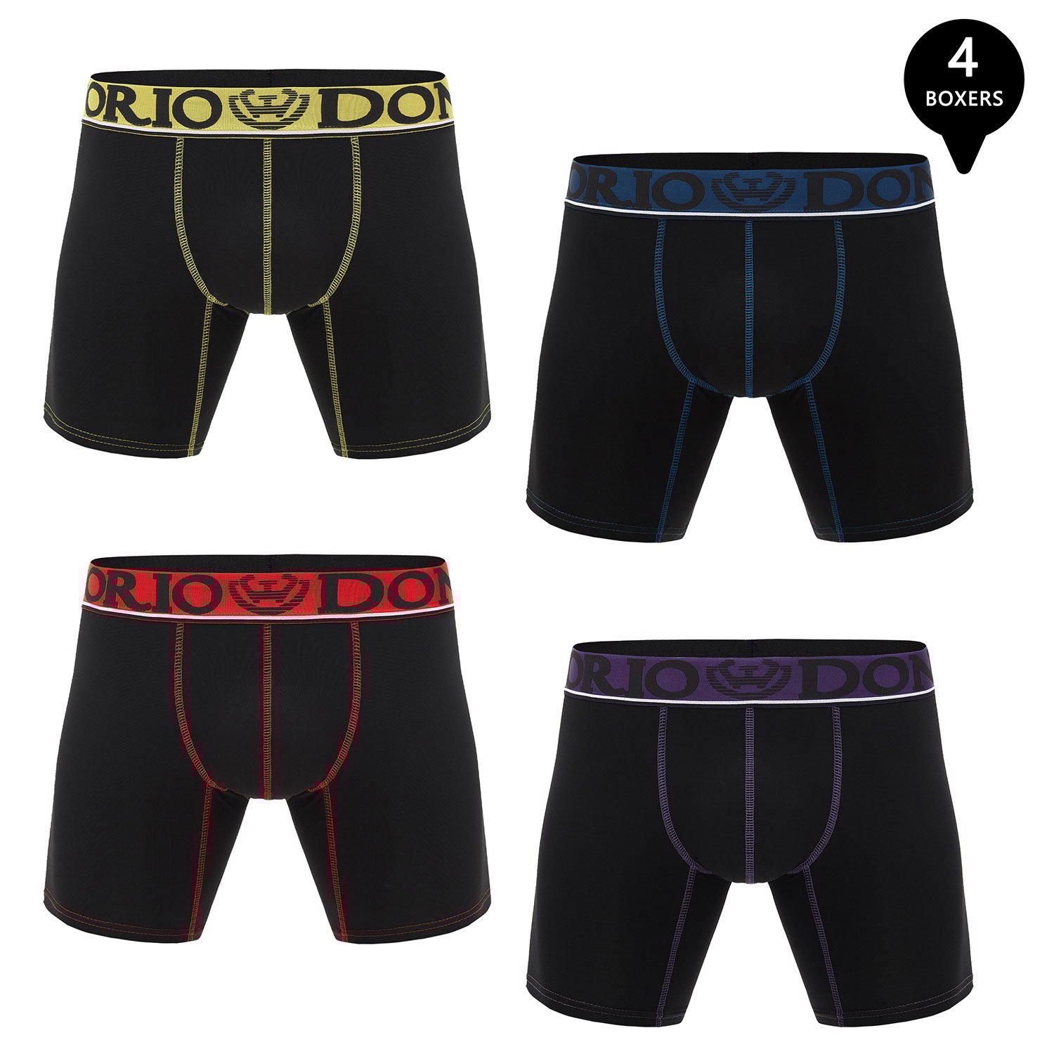 Giovacchino - Pack De 4 Boxer Medio Algodón Hombre