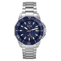 Reloj Bulova Marine Star Precisionist Automático De Buceo Cuarzo Esfera Azul Acero Inoxidable 200M Para Hombre 96B433