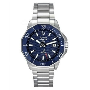 Reloj Bulova Marine Star Precisionist Automático De Buceo Cuarzo Esfera Azul Acero Inoxidable 200M Para Hombre 96B433