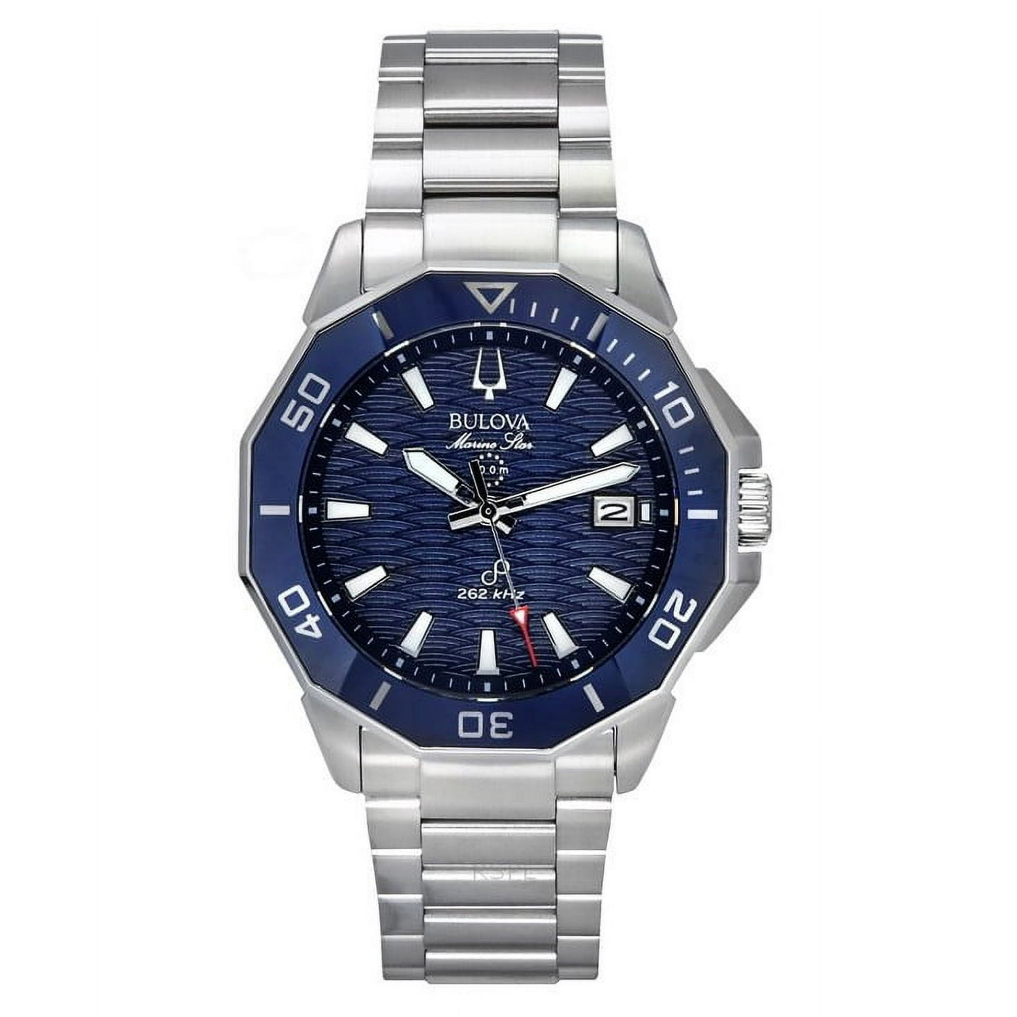 Reloj Bulova Marine Star Precisionist Automático De Buceo Cuarzo Esfera Azul Acero Inoxidable 200m Para Hombre 96b433