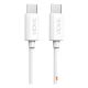 thumbnail image 1 of Cable vidvie carga rápida 100w 5a USB-C a USB-C 1m Blanco, 1 of 3