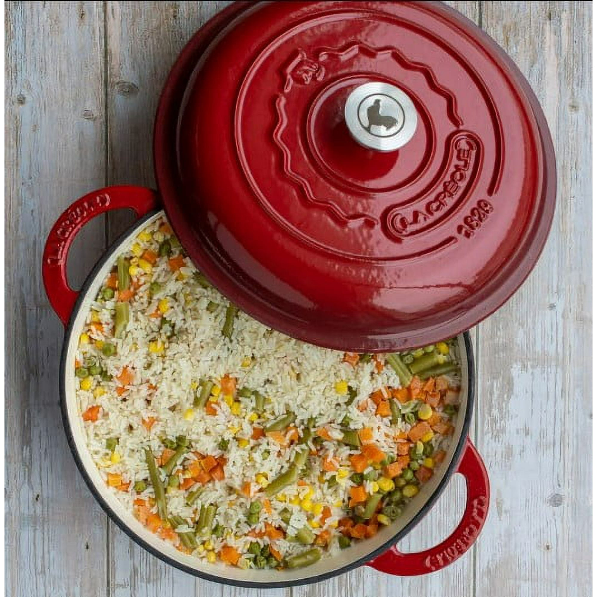 La Créole - Cacerola Roja Baja 30 Cms