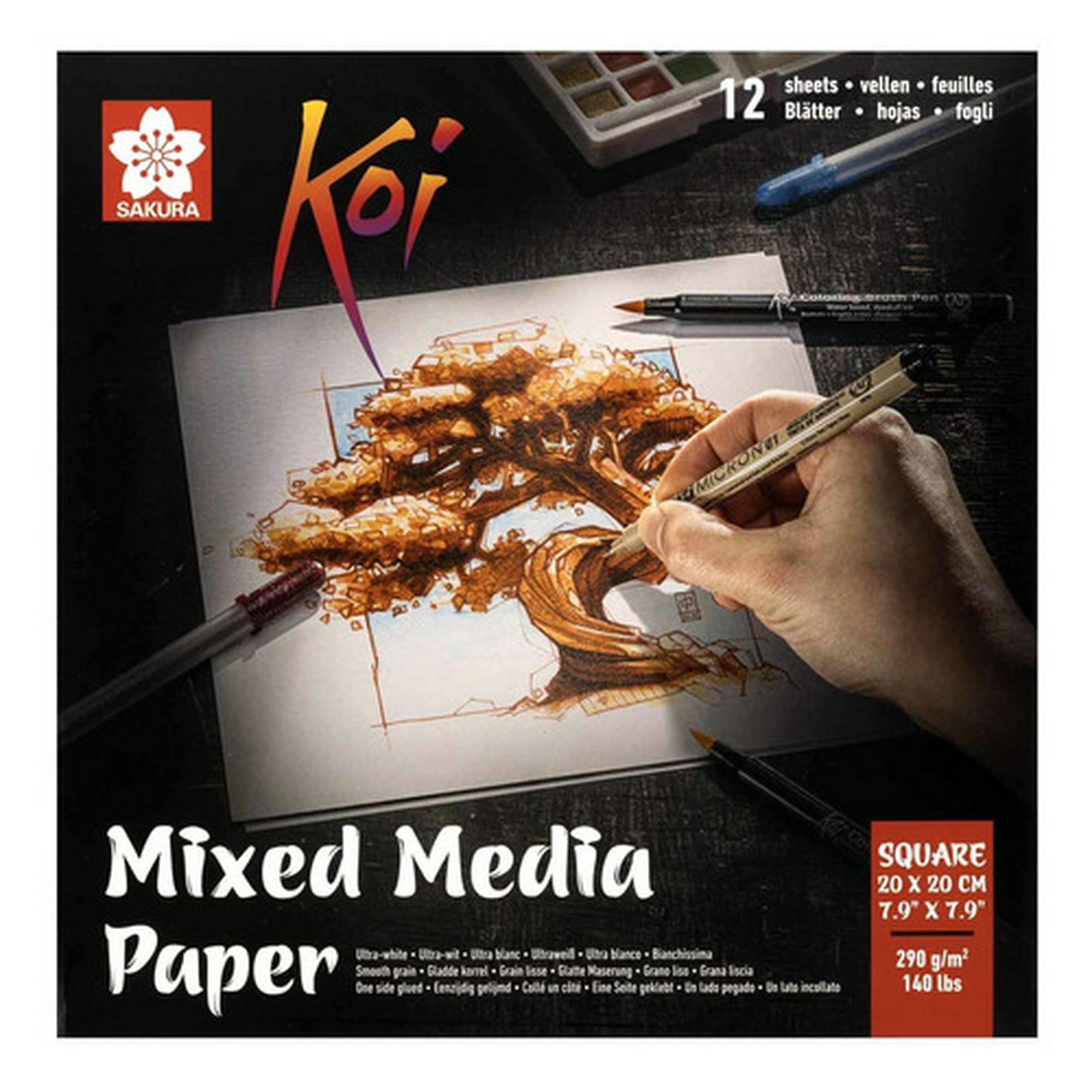 Block Sakura Koi Mix Media 20x20cm 290gr. 12hj