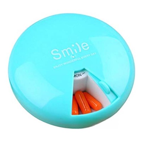 Genérico - Set 4 Pastilleros Semanal Redondo Practico Giratorio Lau