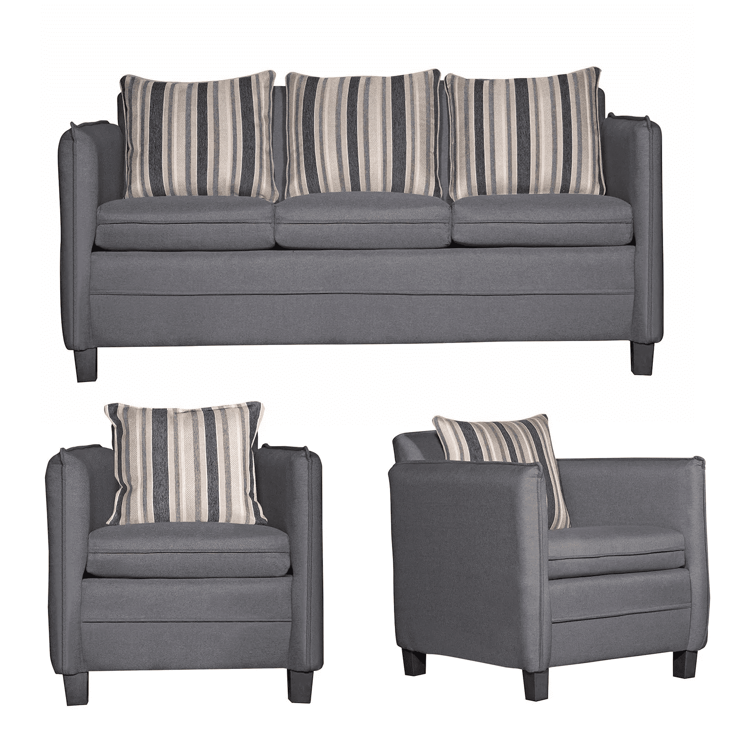 Ruzam Mobel - Juego De Living 3 1 1 Barcelona Gris