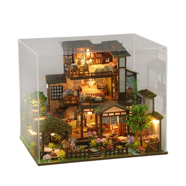 Casa De Muñecas En Miniatura De Madera DIY Creativa Con Muebles Para Regalo De Cumpleaños Para Niños