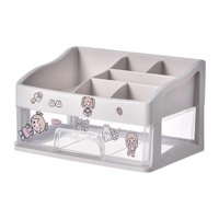 Magideal - Organizador De Maquillaje Con Cajones Contenedor De Joyería Transparente De Gran Capacidad Caja De Almacenamiento De Cosméticos Para Lápiz Labial , 2 Capas