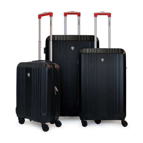 Olympia U.S.A - Set De 3 Maletas S+M+L Olympia Negro-Roja