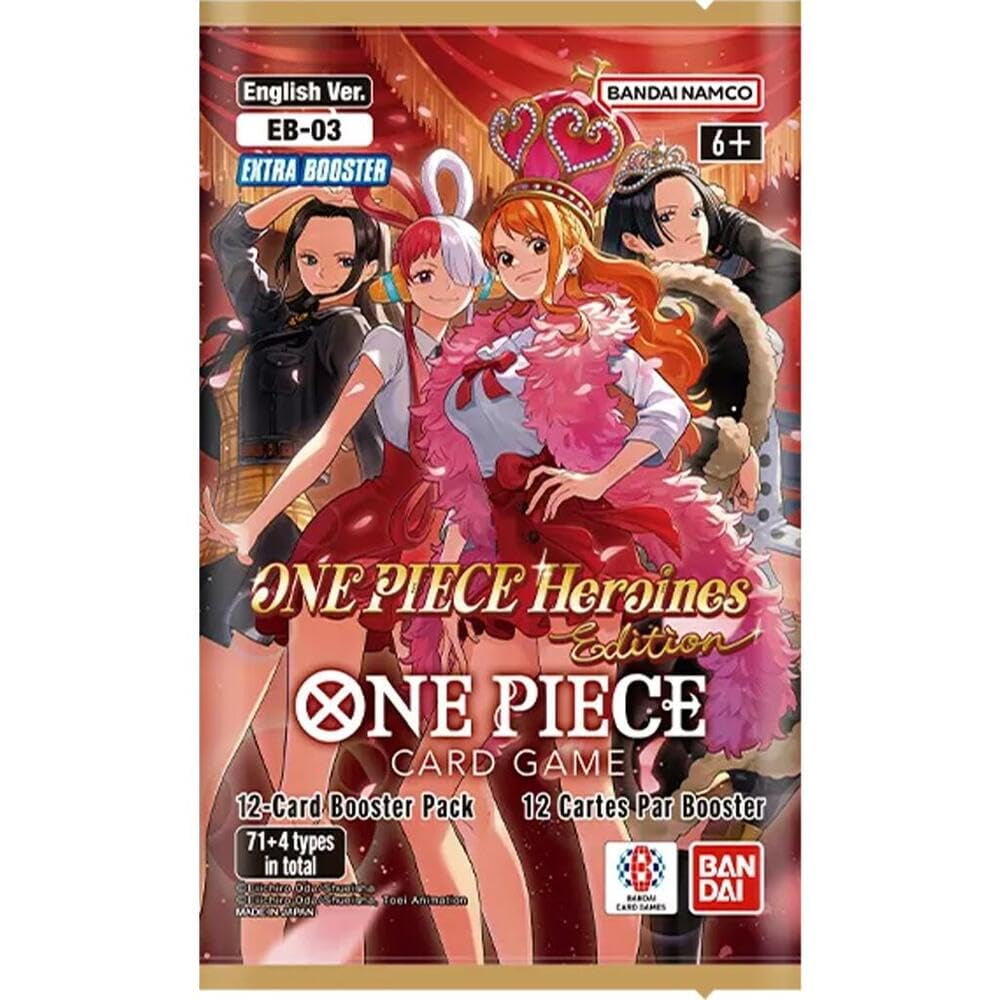 One Piece Card Game TCG Edición Heroínas - Pack de 12 Cartas Booster - Edición en Inglés - Extra Booster EB-03