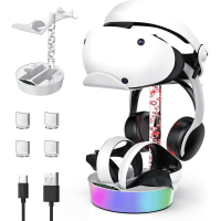 Estación De Carga Aaronmei Psvr2 Con Luz Rgb Y Soporte Para Auriculares Vr2