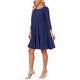 thumbnail image 4 of INSPIRE CHIC Elegantes Vestidos de Chifón para Mujeres con Manga 3/4 para Invitadas de Bodas y Ocasiones Especiales M Azul Oscuro, 4 of 6