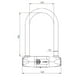 thumbnail image 3 of Candado U Lock K1800 18X186Mm Gris Gráfito Llave Disco Bt, 3 of 4