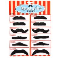 Falsos Bigotes Rhode Island Novelty, Negros, 3,5 Cm, Paquete De 12