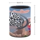 thumbnail image 2 of Rob el Robot-theme Cylinder Pen Holder Pencil Organizer with Flannel Lining PVC Leather Material Cardboard Base for study work 10*8CM, 2 of 6