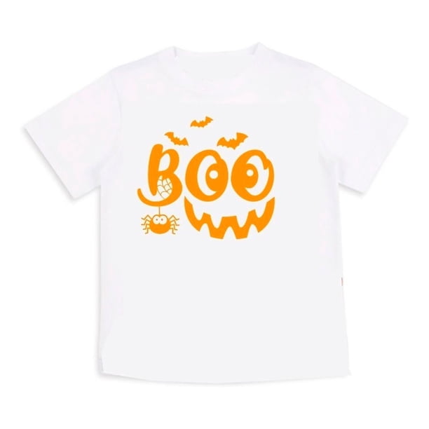 Polera Boo Sonrisa Halloween Divertido Niñoniña