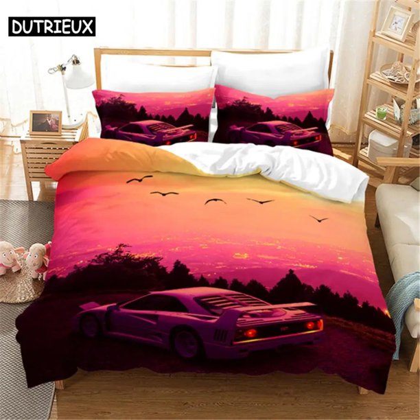 Sports Car Duvet Cover Set Luxury High Quality ed Bedding Double Bedclothes Adults Boys Home Textile