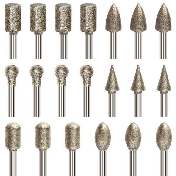 Juego de brocas diamantadas YURINWOO con vástago de 1/8 de pulgada